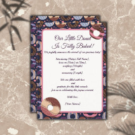 Anúncio de Parto Roxo de Rosquinha Doce