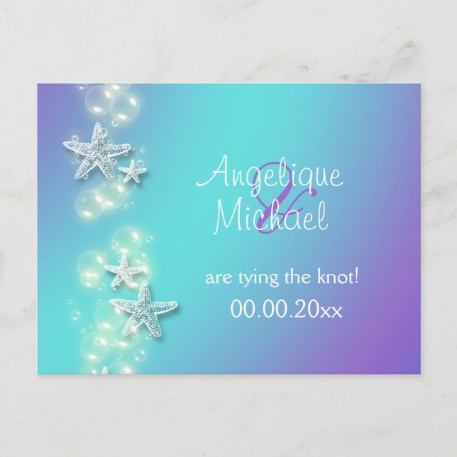 Anúncio de peixe-estrela azul-roxa da praia (Frente)