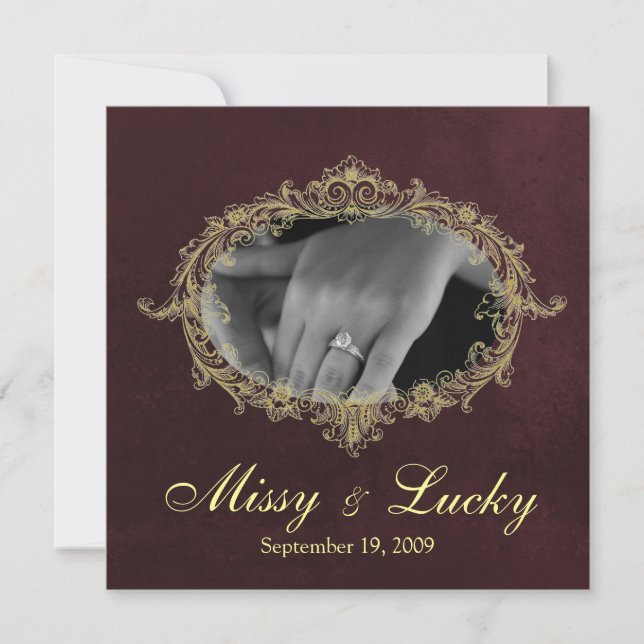 Anúncio de Plum Save the Date (Frente)