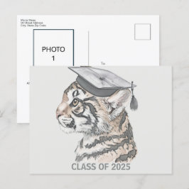 Anúncio de Pós-Graduação do Tigre Único em Cartão
