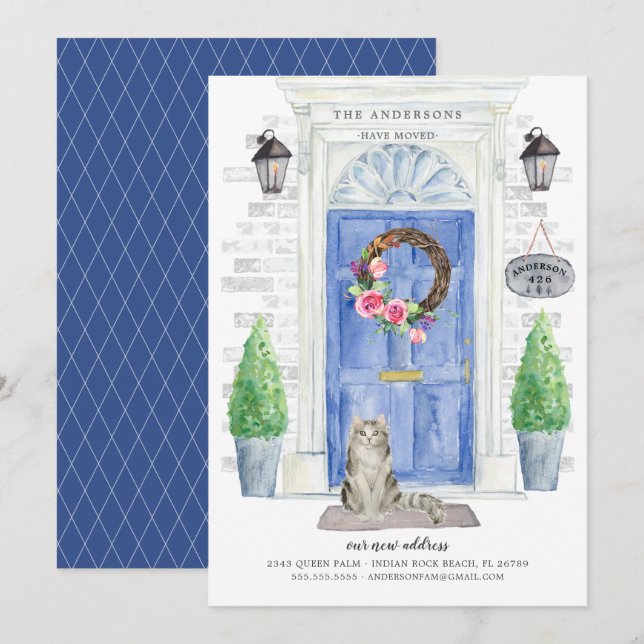 Anúncio de Ragamuffin Cat. Porta Azul (Frente/Verso)