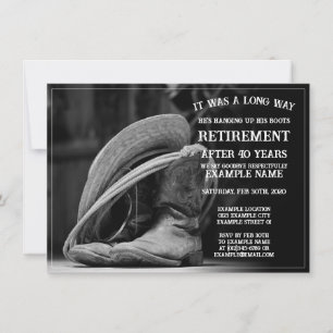 Anúncio de reforma com chapéu e botas de cowboy