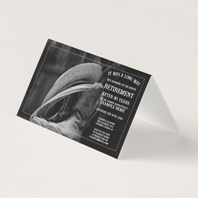 Anúncio de reforma com chapéu e botas de cowboy (Frente)