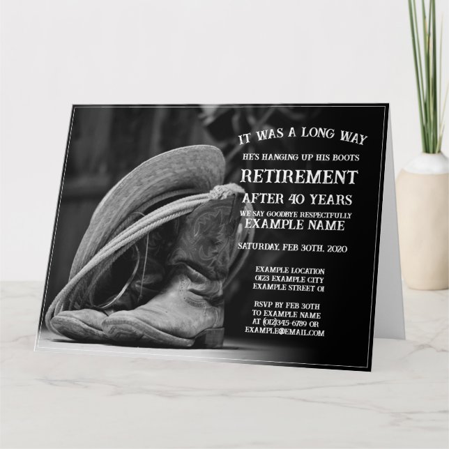 Anúncio de reforma com chapéu e botas de cowboy (Frente)