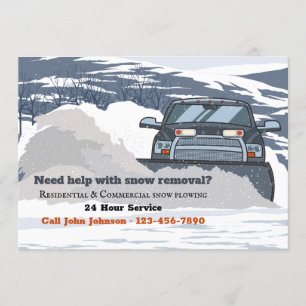 Anúncio de remoção da neve do brilho da neve