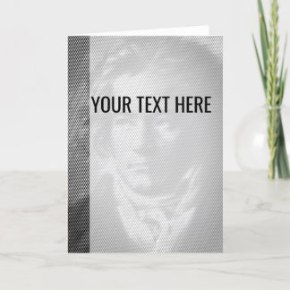 Anúncio de retrato preto e branco de Beethoven