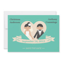 Anúncio de Salvar a Data do Casal de Desenho Anima