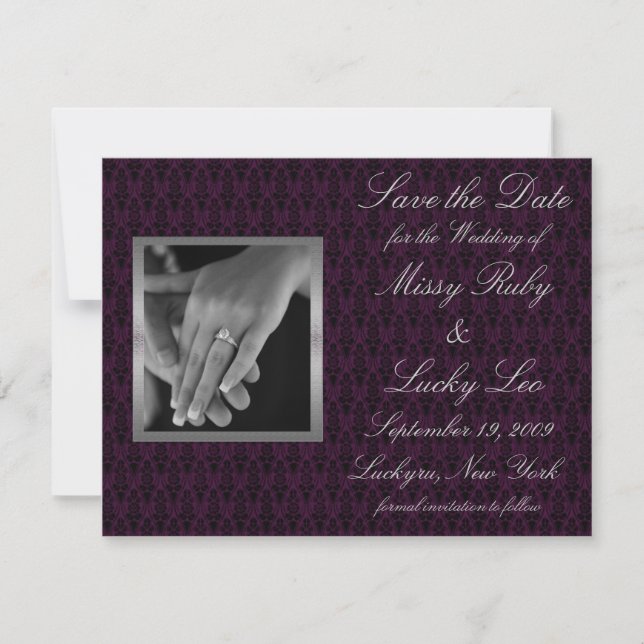 Anúncio de Salve a Data (Frente)