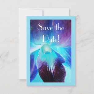 Anúncio de Salve a Data da Orquídea Azul