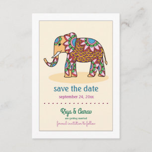 Anúncio de Salve a Data do Elefante Indiano