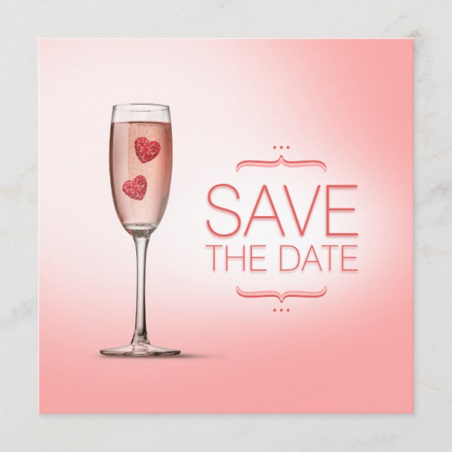 Anúncio de Salve a Data Love Potion Pink (Frente)