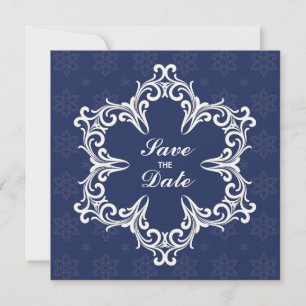 Anúncio de Salve o Dia de Casamento de Inverno em