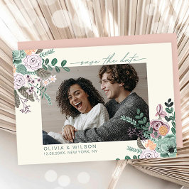 Anúncio de Save the Date Botânico Elegante
