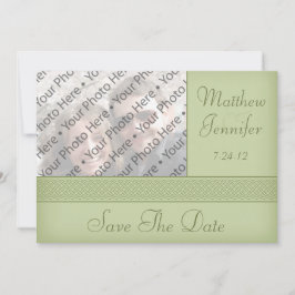 Anúncio de Save the Date com Foto Céltica Verde