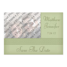 Anúncio de Save the Date com Foto Céltica Verde