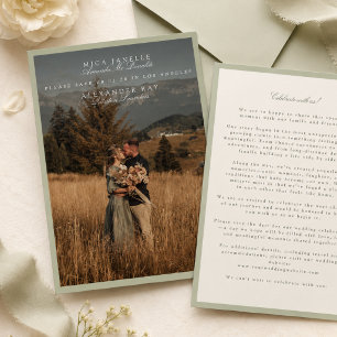 Anúncio de Save the Date com Foto Verde de Jardim