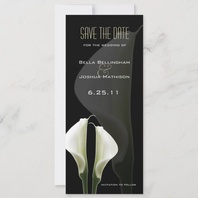 Anúncio de Save the Date com Lírio Calla (Frente)