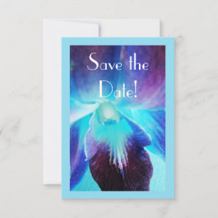 Anúncio de Save the Date da Orquídea Azul