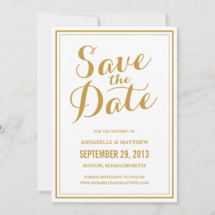 Anúncio de Save the Date de Caligrafia