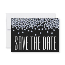 Anúncio de Save the Date de Casamento com Brilho d