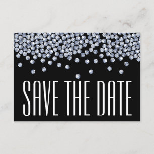Anúncio de Save the Date de Casamento com Brilho d