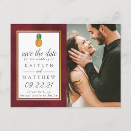 Anúncio de Save The Date de Casamento de Abacaxi T