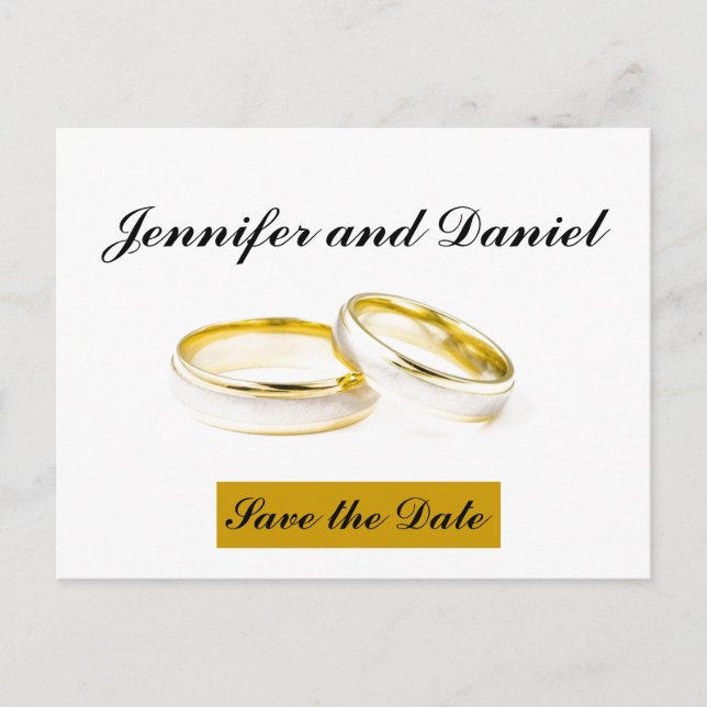 Anúncio de Save the Date de Casamento em Dezembro (Frente)