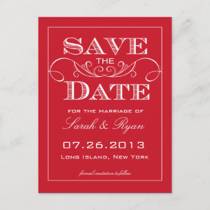 Anúncio de Save the Date de Redemoinho Vermelho El