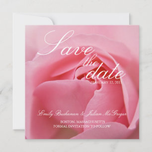 Anúncio de Save the Date de Rosa Pink