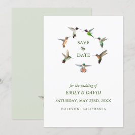 Anúncio de Save the Date do Casamento do Beija-flo