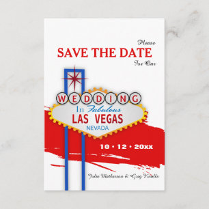 Anúncio de Save the Date do Letreiro de Las Vegas