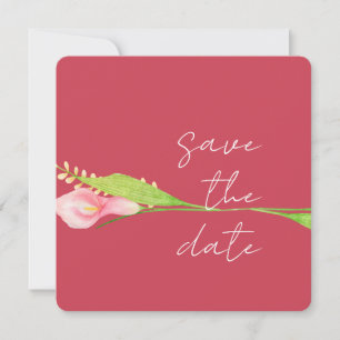 Anúncio de Save The Date Elegante com Calla Lily