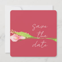 Anúncio de Save The Date Elegante com Copo-de-Leit