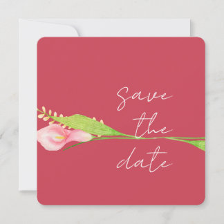 Anúncio de Save The Date Elegante com Copo-de-Leit