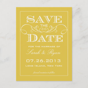Anúncio de Save the Date em Bambu Elegante