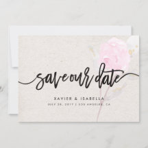 Anúncio de Save The Date | Flor Rosa