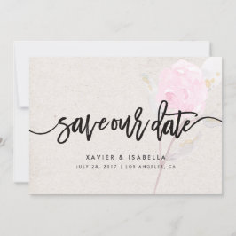 Anúncio de Save The Date | Flor Rosa