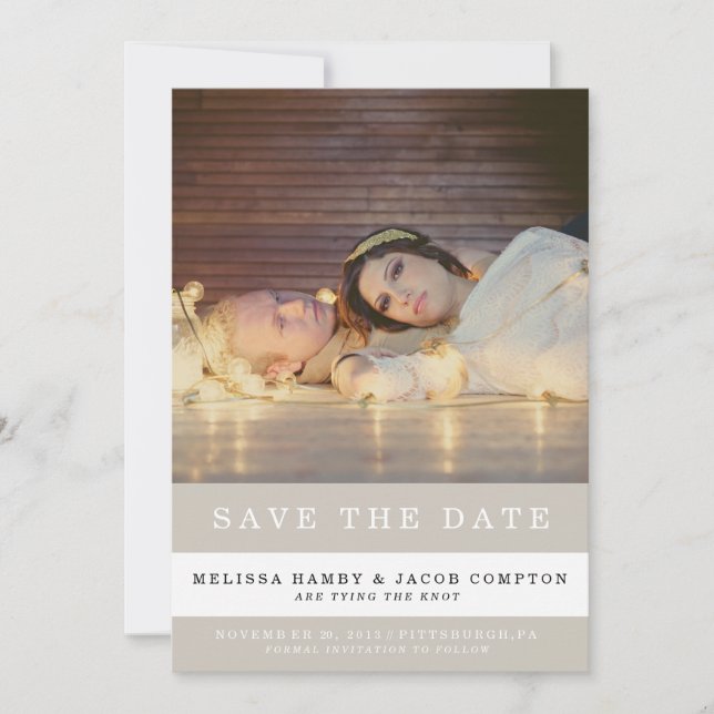 Anúncio de Save the Date Listrado (Frente)