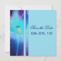 Anúncio de Save the Date Orquídea Azul