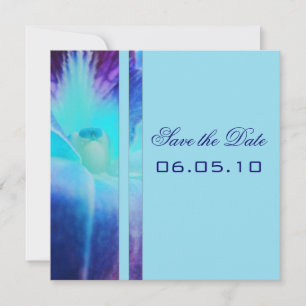 Anúncio de Save the Date Orquídea Azul