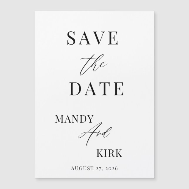 Anúncio de Save the Date para Cartão de Casamento (Frente)