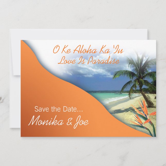 Anúncio de Save the Date Personalizado Monika Las  (Frente)