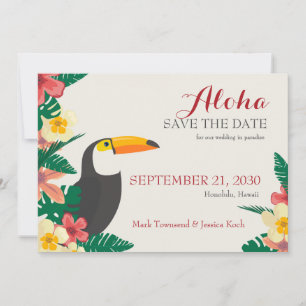 Anúncio de Save the Date Tropical