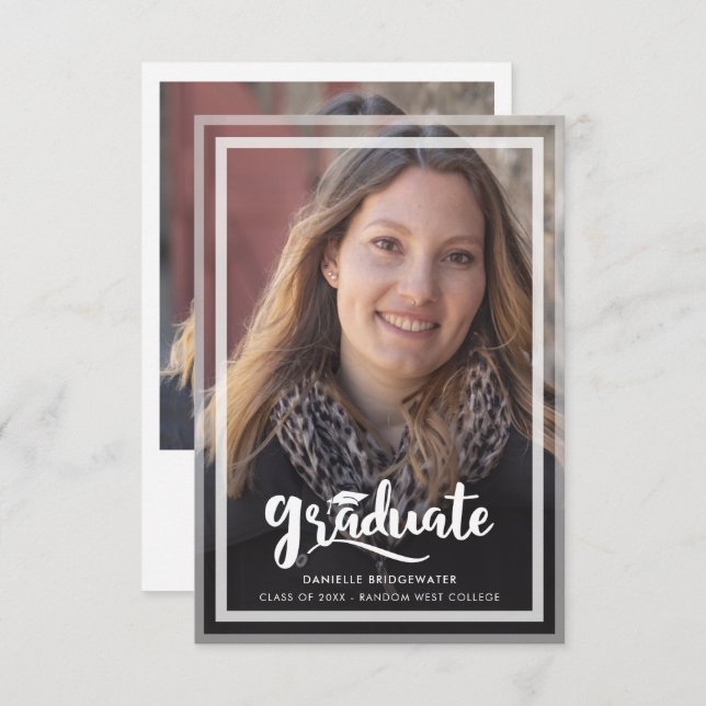 Anúncio de Script de Graduação 2025 Fotos (Frente/Verso)