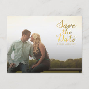 Anúncio de Tipografia Gold Save the Date
