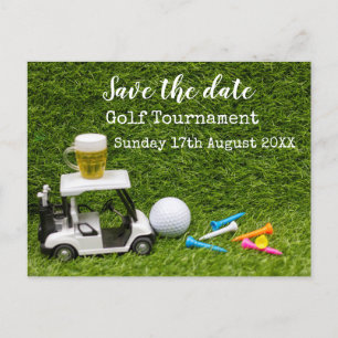 Anúncio de torneio de golfe Salve a data em verde