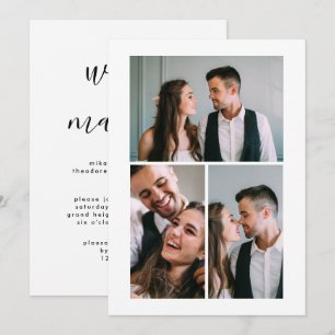 Anúncio de Três Fotografias de Casamento poste