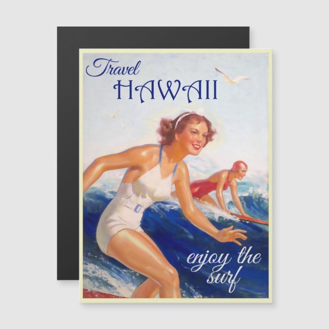 Anúncio de Turismo Vintage do Havaí (Frente/Verso)