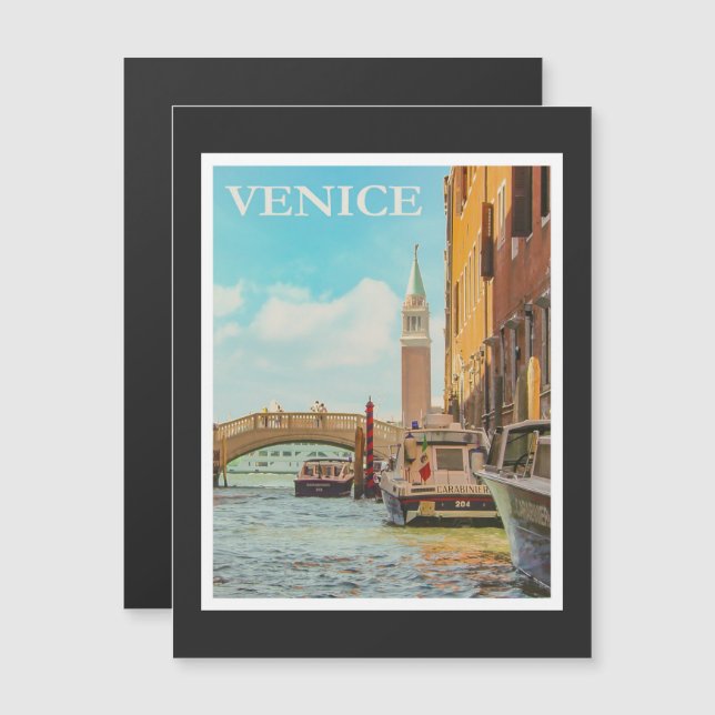 Anúncio de Turismo Vintage Veneza (Frente/Verso)
