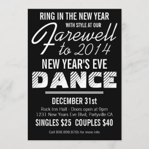 Anúncio de Véspera de ano novo de Estilo Retroativ